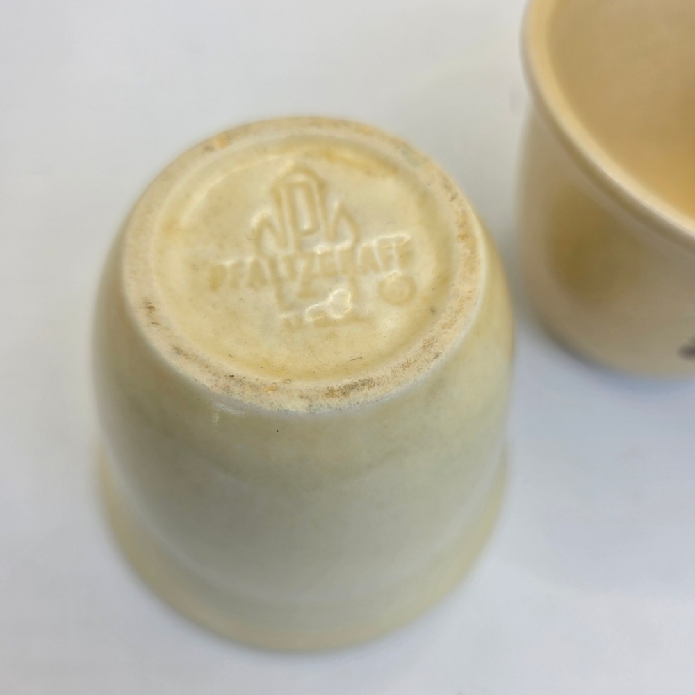 Pfaltzgraff Village Stoneware Custard Cups Ramekins Set of 3 Tan Brown Floral - Picture 3 of 3